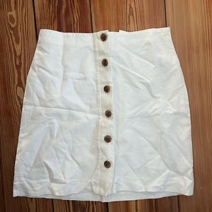 GAP White Linen Skirt